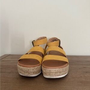 Yellow Espadrille Sandals